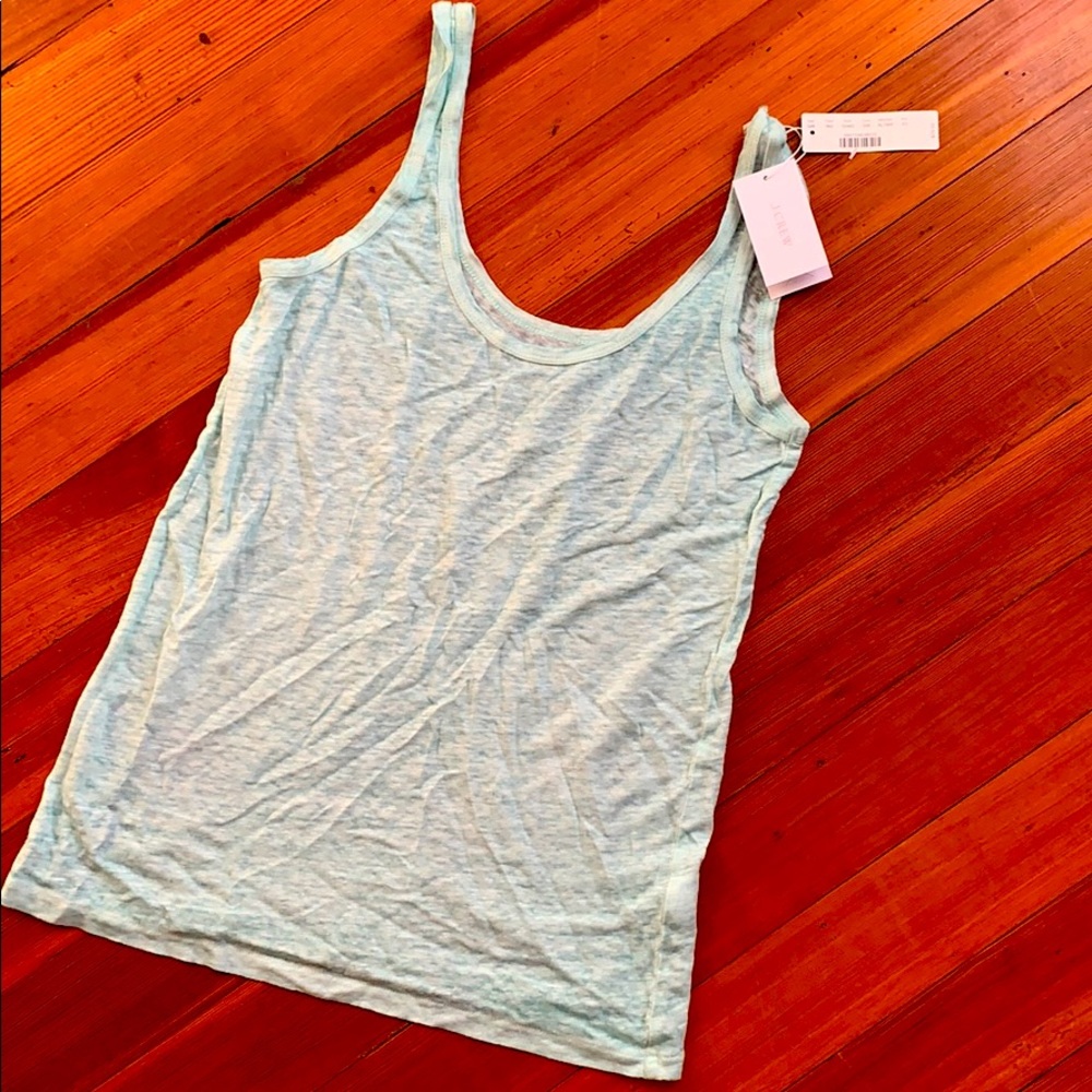 NWT Linen J Crew Tank in Seafoam Green